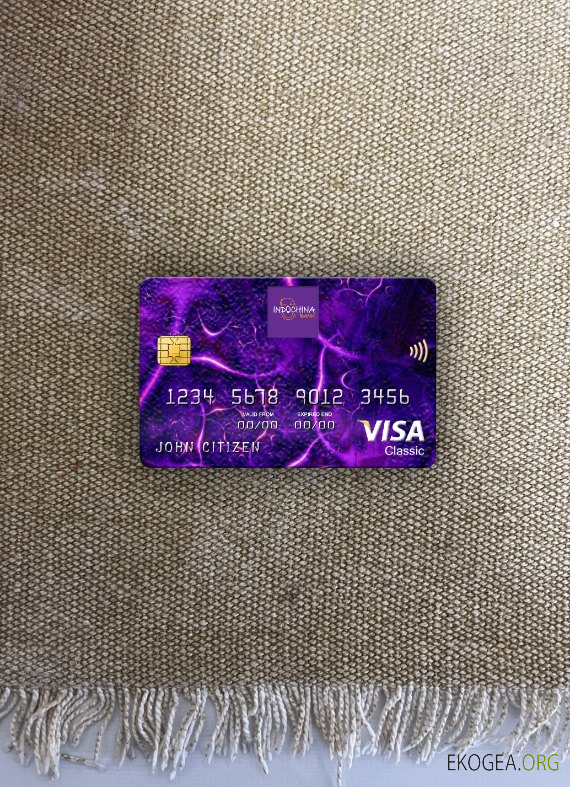 Laos Indochine Banque visa carte classique photolook recto